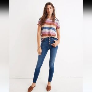 NWOT Madewell 10" High-Waisted Skinny Jeans in Hanna Wash: Women size 24